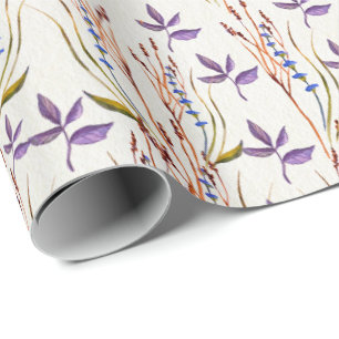 Papel De Regalo Impresión de acuarela de flor silvestre