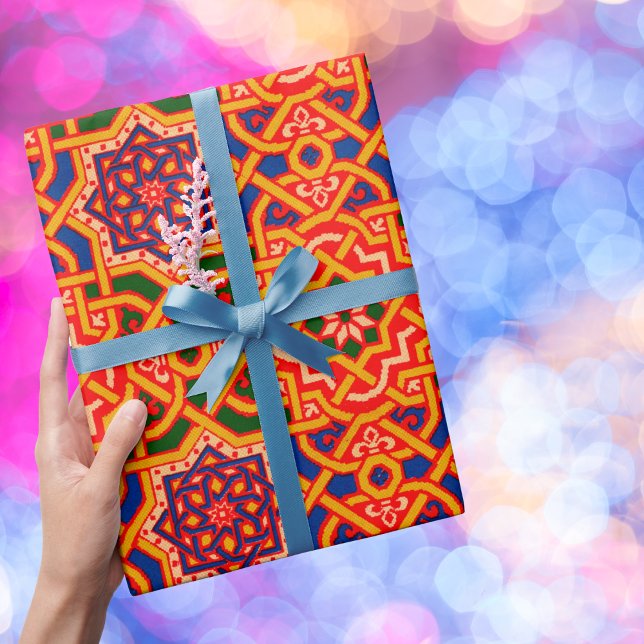 Papel De Regalo Impresión de alfombras antiguas coloridas (Subido por el creador)