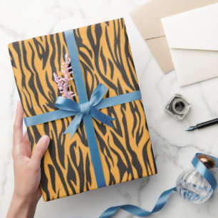 Papel De Regalo Impresión de animal estampado de tigre tema safari