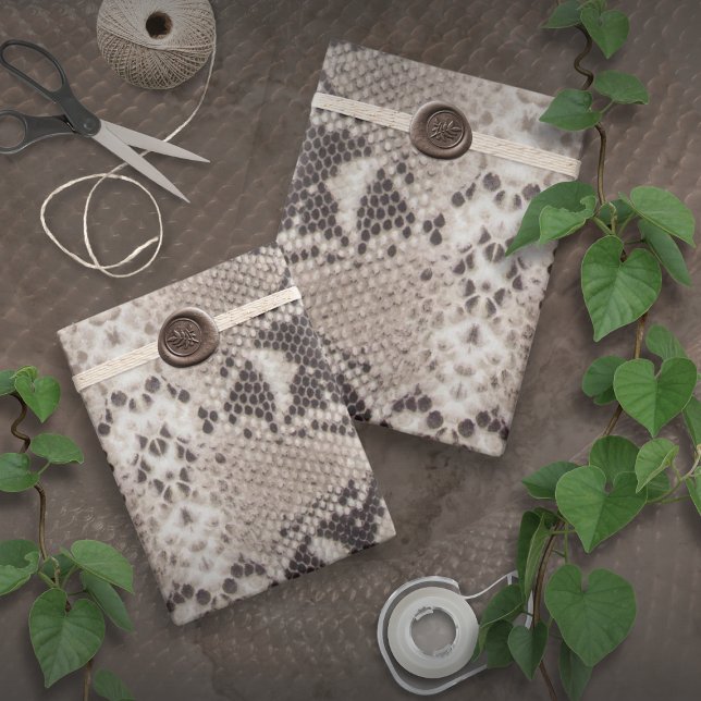 Papel De Regalo Impresión de animal serpiente taupe (Subido por el creador)