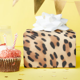 Papel De Regalo Impresión de animales de Cream Leopard