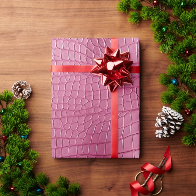 Papel De Regalo Impresión de animales de enlace rosa (Regalo de vacaciones)