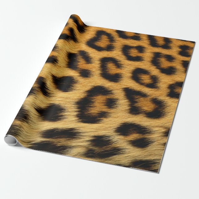 Papel De Regalo Impresión de animales de piel de leopardo (Desenrollado)