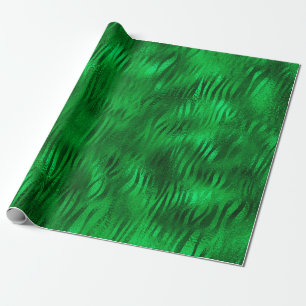 Papel De Regalo Impresión de animales de vidrio verde esmeralda
