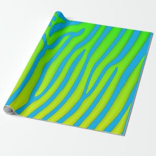 Papel De Regalo Impresión de animales en franjas de cebra de color