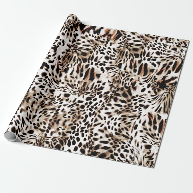 Papel De Regalo Impresión de animales leopardos (Desenrollado)