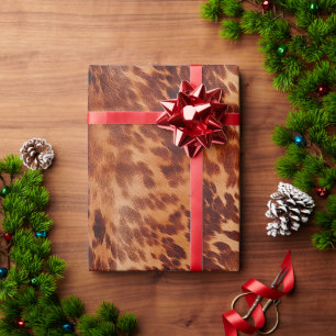 Papel De Regalo Impresión de animales Pieles de vaca marrones