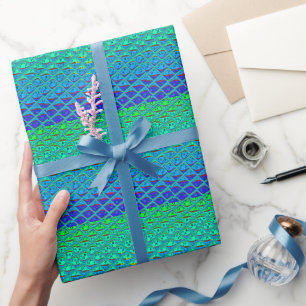 Papel De Regalo Impresión de arte en el estilo de la sirena azul i