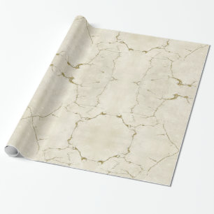 Papel De Regalo Impresión de arte gótico de la vena dorada clásica