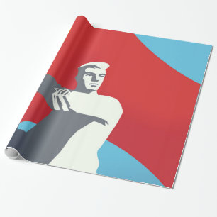 Papel De Regalo Impresión de arte vintage de trabajadores de la Un