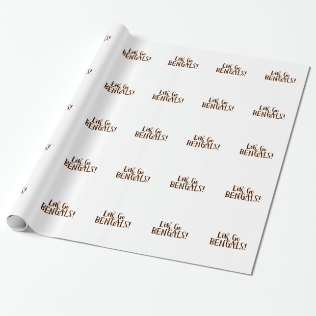 Papel De Regalo Impresión de Bengals (Desenrollado)