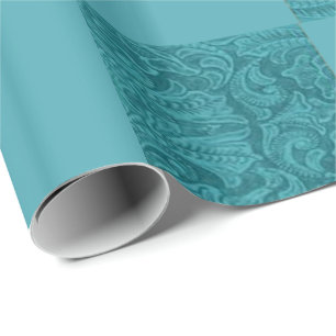 Papel De Regalo Impresión de bloque de cuero equipada occidental