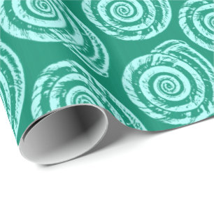Papel De Regalo Impresión de bloques espirales de conchas marinas,