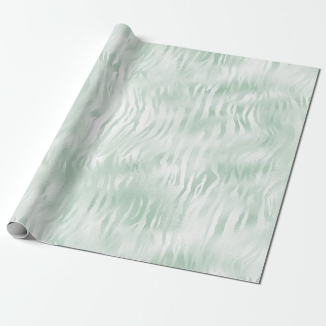 Papel De Regalo Impresión de cebra de aluminio (Desenrollado)