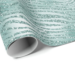 Papel De Regalo Impresión de cebra de brillo de Purpurina de fábri