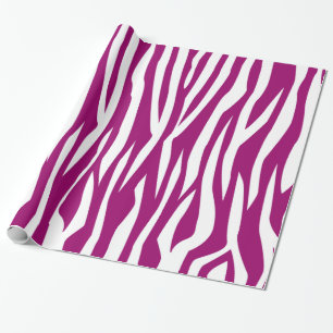 Papel De Regalo Impresión de cebra magenta