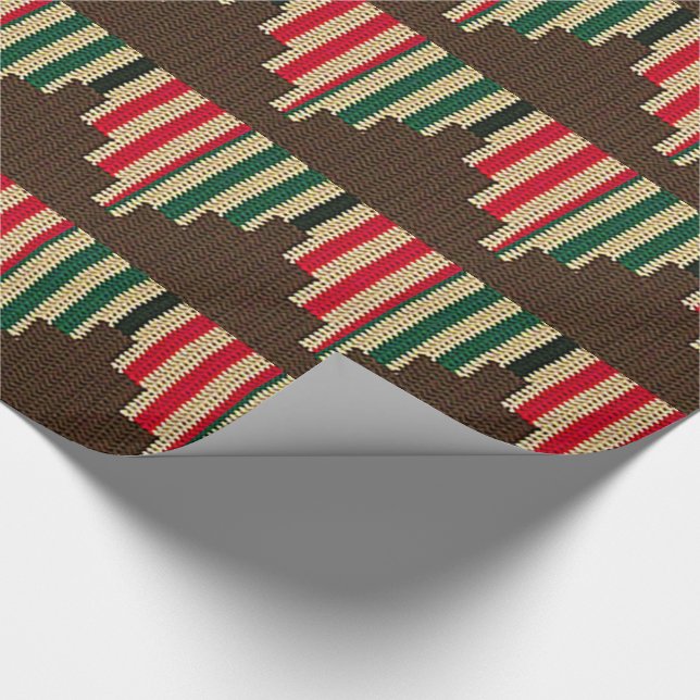 Papel De Regalo Impresión de crochet de Kwanzaa Kinara para velas (Esquina)
