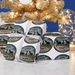 Papel De Regalo Impresión de elefantes africanos