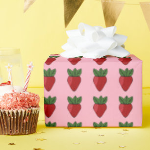 Papel De Regalo Impresión de fresa (Personalizable)