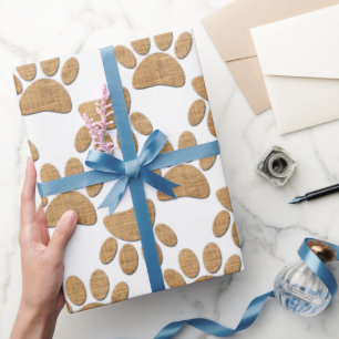 Papel De Regalo Impresión de garra de garra de perro