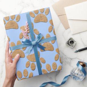 Papel De Regalo Impresión de garra de garra de perro