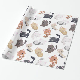 Papel De Regalo Impresión de gatos gitanos adorables