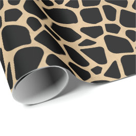 Papel De Regalo Impresión de jirafa marrón negro