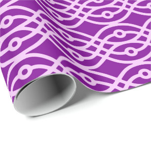 Papel De Regalo Impresión de kimono, morado y lavanda