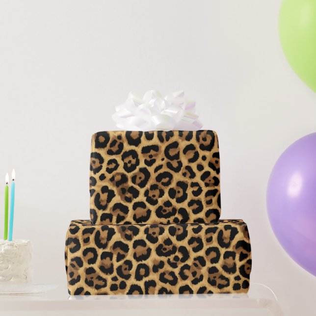 Papel De Regalo Impresión de leopardo (Regalos de fiesta)