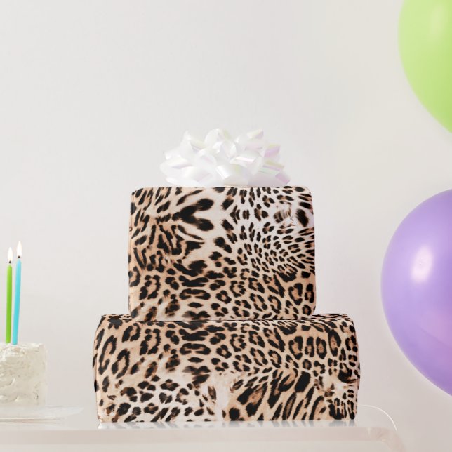 Papel De Regalo Impresión de leopardo (Regalos de fiesta)