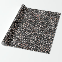 Papel De Regalo Impresión de leopardo de los Rosas de color beige