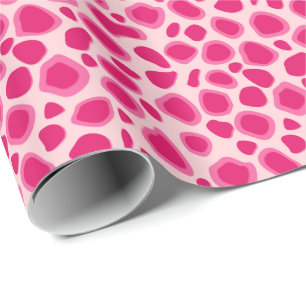 Papel De Regalo Impresión de leopardo - Fuchsia y rosa claro