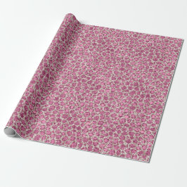 Papel De Regalo Impresión de leopardo Purpurina Glitzy Glam Girly 