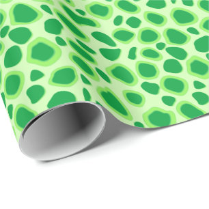 Papel De Regalo Impresión de leopardo - Tonos de verde animo