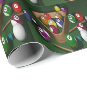 Papel De Regalo Impresión De Mesa De Balls Billiard En Balls