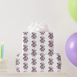 Papel De Regalo Impresión de robot divertida y linda
