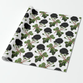 Papel De Regalo Impresión de rosa negra