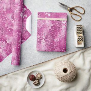 Papel De Regalo Impresión de serpiente de espuma blanca rosa