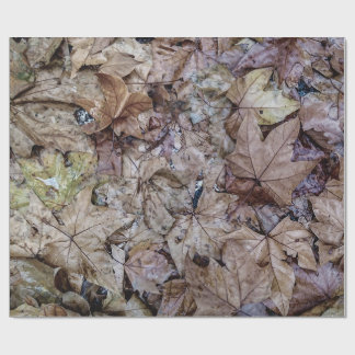 Papel De Regalo Impresión de tapiz de hojas de otoño
