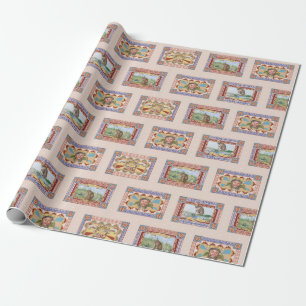 Papel De Regalo Impresión de un animal extraño de color rosa franc