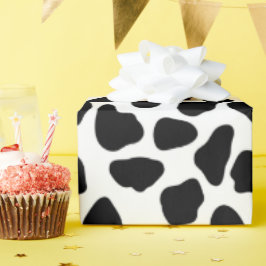 Papel De Regalo Impresión de vaca en blanco y negro