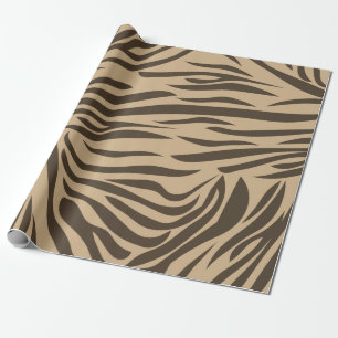 Papel De Regalo Impresión de zebra marrón