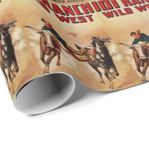 Papel De Regalo Impresión del oeste salvaje del poster del rodeo