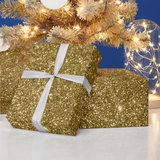 Papel De Regalo Impresión Digital Brillo Dorado (Vacaciones)