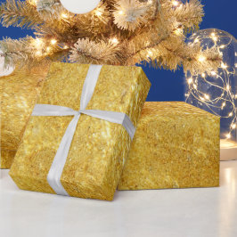 Papel De Regalo Impresión digital Rustic Gold