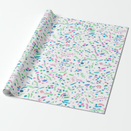 Papel De Regalo Impresión en colores pastel del confeti de la