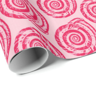 Papel De Regalo Impresión espiral de bloqueo de conchas marinas, r