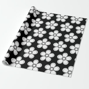 Papel De Regalo Impresión floral elegante Diseño botánico
