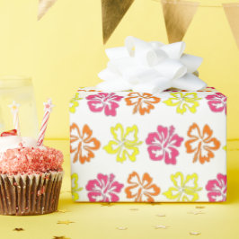 Papel De Regalo Impresión floral tropical hawaiana hibiscus floral