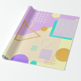 Papel De Regalo Impresión geométrica amarilla